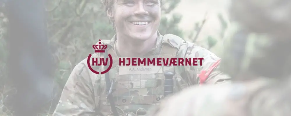 Hjemmeværnet logo, bruges fordi Blue Dock har leveret et sagshåndteringssystem